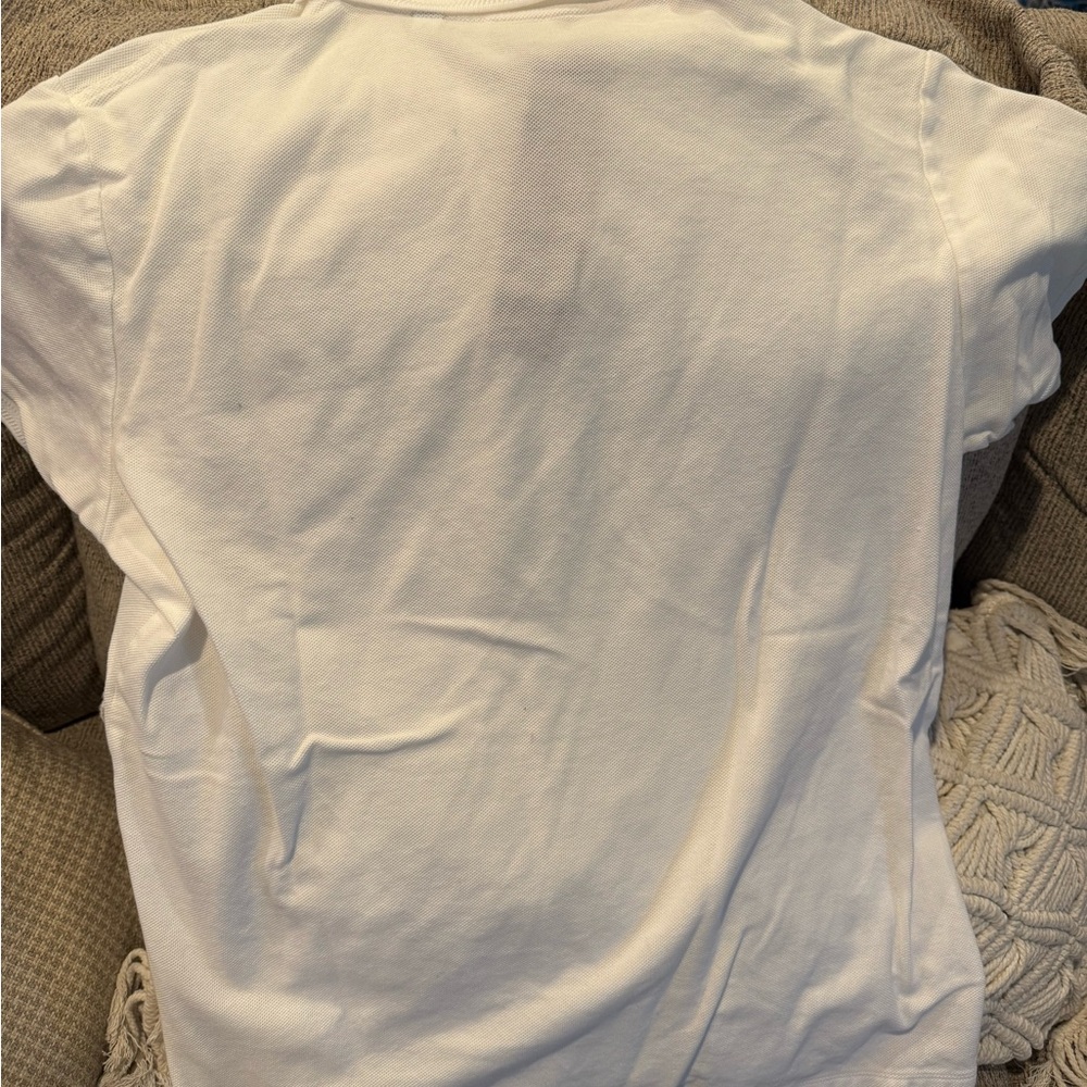 Burberry White Polo Shirt with Check Collar - Picture 4 of 4